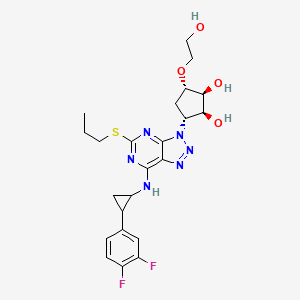 (1S,2S,3R,5S)-3-(7-((2-(3,4-difluorophenyl)cyclopropyl)amino)-5-(propylthio)-3H-[1,2,3]triazolo[4,5-d]pyrimidin-3-yl)-5-(2-hydroxyethoxy)cyclopentane-1,2-diol