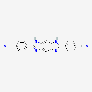 4-[2-(4-cyanophenyl)-3,5-dihydroimidazo[4,5-f]benzimidazol-6-yl]benzonitrile