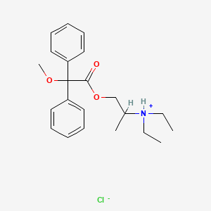 diethyl-[1-(2-methoxy-2,2-diphenylacetyl)oxypropan-2-yl]azanium;chloride