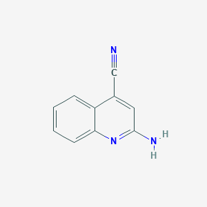 molecular formula C10H7N3 B1373151 2-氨基喹啉-4-碳腈 CAS No. 1232431-62-7