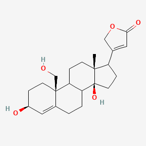 3-[(3S,10S,13R,14S)-3,14-dihydroxy-10-(hydroxymethyl)-13-methyl-1,2,3,6,7,8,9,11,12,15,16,17-dodecahydrocyclopenta[a]phenanthren-17-yl]-2H-furan-5-one