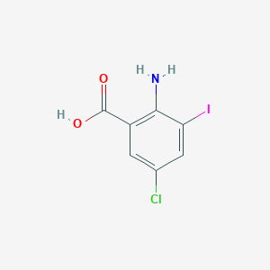 molecular formula C7H5ClINO2 B1373154 2-氨基-5-氯-3-碘苯甲酸 CAS No. 64724-23-8