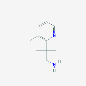 molecular formula C10H16N2 B1373155 2-甲基-2-(3-甲基吡啶-2-基)丙-1-胺 CAS No. 1232432-91-5