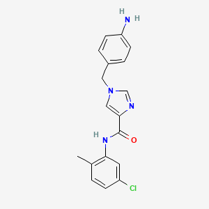 molecular formula C18H17ClN4O B1373156 1-(4-氨基苄基)-N-(5-氯-2-甲基苯基)-1H-咪唑-4-甲酰胺 CAS No. 1351844-50-2