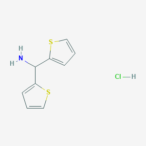 molecular formula C9H10ClNS2 B1373157 双(噻吩-2-基)甲胺盐酸盐 CAS No. 1333517-58-0