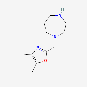 molecular formula C11H19N3O B1373170 1-[(二甲基-1,3-恶唑-2-基)甲基]-1,4-二氮杂环戊烷 CAS No. 1183883-52-4