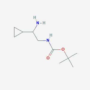 molecular formula C10H20N2O2 B1373174 tert-butyl N-(2-amino-2-cyclopropylethyl)carbamate CAS No. 1117693-58-9