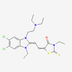 4-Thiazolidinone, 5-[[5,6-dichloro-1-[2-(diethylamino)ethyl]-3-ethyl-1,3-dihydro-2H-benzimidazol-2-ylidene]ethylidene]-3-ethyl-2-thioxo-