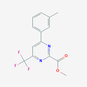 Methyl 4-(m-tolyl)-6-(trifluoromethyl)pyrimidine-2-carboxylate