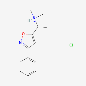 3-Phenyl-5-(1-(dimethylamino)ethyl)isoxazole hydrochloride