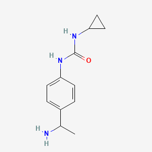 molecular formula C12H17N3O B1373185 1-[4-(1-Aminoethyl)phenyl]-3-cyclopropylurea CAS No. 1250659-48-3