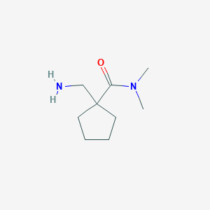 molecular formula C9H18N2O B1373186 1-(aminomethyl)-N,N-dimethylcyclopentane-1-carboxamide CAS No. 1251394-34-9