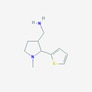 molecular formula C10H16N2S B1373188 [1-Methyl-2-(thiophen-2-yl)pyrrolidin-3-yl]methanamine CAS No. 1333696-69-7