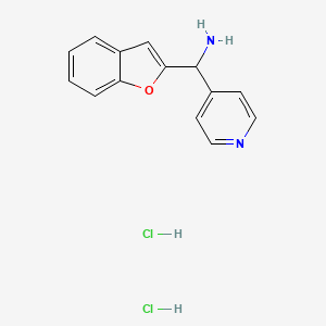 molecular formula C14H14Cl2N2O B1373194 1-苯并呋喃-2-基(吡啶-4-基)甲胺二盐酸盐 CAS No. 1311317-80-2