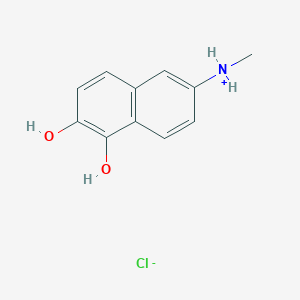 B13732094 2-Naphthylamine, 5,6-dihydroxy-N-methyl-, hydrochloride CAS No. 21489-78-1