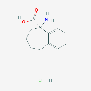 molecular formula C12H16ClNO2 B1373217 5-氨基-6,7,8,9-四氢-5H-苯并[7]环庚烯-5-羧酸盐酸盐 CAS No. 1311315-29-3