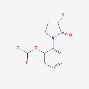 B1373227 3-Bromo-1-[2-(difluoromethoxy)phenyl]pyrrolidin-2-one CAS No. 1311318-38-3