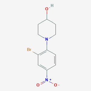 molecular formula C11H13BrN2O3 B1373248 1-(2-溴-4-硝基苯基)哌啶-4-醇 CAS No. 1072944-61-6