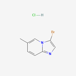 molecular formula C8H8BrClN2 B1373252 3-溴-6-甲基咪唑并[1,2-a]吡啶盐酸盐 CAS No. 1072944-60-5