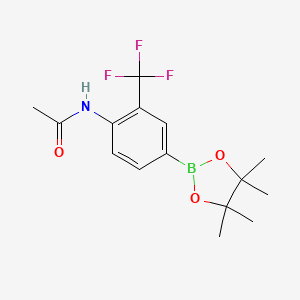 molecular formula C15H19BF3NO3 B1373257 N-(4-(4,4,5,5-四甲基-1,3,2-二氧杂硼环丁烷-2-基)-2-(三氟甲基)苯基)乙酰胺 CAS No. 1150271-66-1