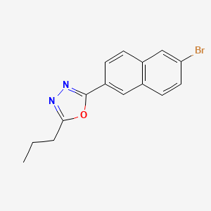 molecular formula C15H13BrN2O B1373261 2-(6-溴萘-2-基)-5-丙基-1,3,4-噁二唑 CAS No. 1133116-07-0