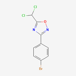 molecular formula C9H5BrCl2N2O B1373262 3-(4-溴苯基)-5-(二氯甲基)-1,2,4-噁二唑 CAS No. 1133116-19-4
