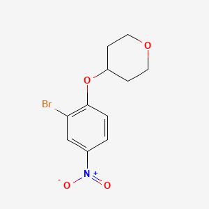 B1373263 4-(2-Bromo-4-nitrophenoxy)tetrahydro-2H-pyran CAS No. 1072944-62-7