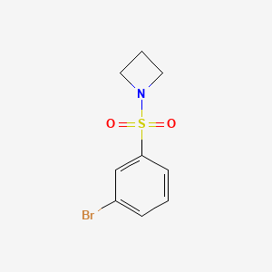 molecular formula C9H10BrNO2S B1373264 1-((3-溴苯基)磺酰基)氮杂环丁烷 CAS No. 1133116-29-6