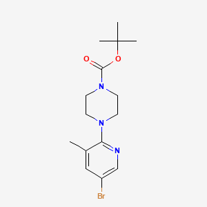 molecular formula C15H22BrN3O2 B1373265 叔丁基 4-(5-溴-3-甲基吡啶-2-基)哌嗪-1-甲酸酯 CAS No. 878809-70-2
