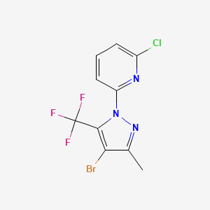 molecular formula C10H6BrClF3N3 B1373270 2-(4-Bromo-3-methyl-5-(trifluoromethyl)-1H-pyrazol-1-yl)-6-chloropyridine CAS No. 1187386-13-5