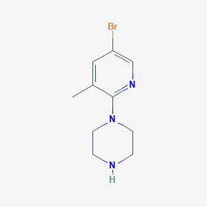 molecular formula C10H14BrN3 B1373276 1-(5-Bromo-3-methylpyridin-2-yl)piperazine CAS No. 944582-94-9