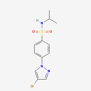 molecular formula C12H14BrN3O2S B1373277 N-异丙基-4-(4-溴吡唑-1-基)苯磺酰胺 CAS No. 1187385-75-6