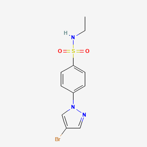 molecular formula C11H12BrN3O2S B1373278 4-(4-Bromo-1H-pyrazol-1-yl)-N-ethylbenzenesulfonamide CAS No. 1187385-77-8