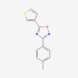 molecular formula C13H10N2OS B1373284 5-(Thiophen-3-yl)-3-p-tolyl-1,2,4-oxadiazole CAS No. 1133116-13-8