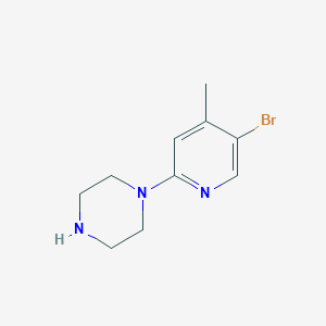 molecular formula C10H14BrN3 B1373286 1-(5-Bromo-4-methylpyridin-2-yl)piperazine CAS No. 944582-93-8
