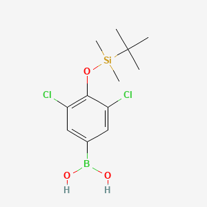 molecular formula C12H19BCl2O3Si B1373291 4-(tert-Butyldimethylsilyloxy)-3,5-dichlorophenylboronic acid CAS No. 1150114-46-7