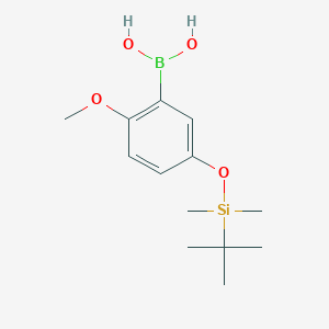 molecular formula C13H23BO4Si B1373293 5-(叔丁基二甲基甲硅氧基)-2-甲氧苯硼酸 CAS No. 1150114-54-7
