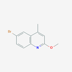 molecular formula C11H10BrNO B1373295 6-溴-2-甲氧基-4-甲基喹啉 CAS No. 1187386-12-4