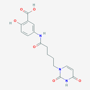 5-[5-(2,4-Dioxopyrimidin-1-yl)pentanoylamino]-2-hydroxybenzoic acid