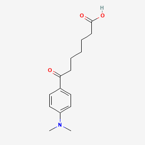 molecular formula C15H21NO3 B1373302 7-[4-(N,N-Dimethylamino)phenyl]-7-oxoheptanoic acid CAS No. 951889-17-1