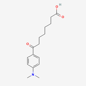 molecular formula C16H23NO3 B1373303 8-[4-(N,N-Dimethylamino)phenyl]-8-oxooctanoic acid CAS No. 951889-20-6