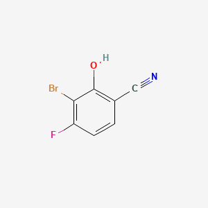 molecular formula C7H3BrFNO B1373322 3-溴-4-氟-2-羟基苯甲腈 CAS No. 1257535-02-6