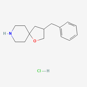 molecular formula C15H22ClNO B1373329 3-Benzyl-1-oxa-8-azaspiro[4.5]decane hydrochloride CAS No. 1261079-67-7