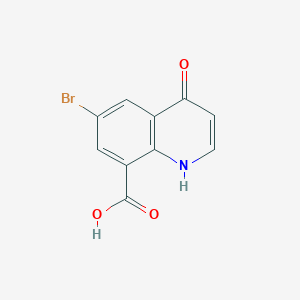 molecular formula C10H6BrNO3 B1373331 6-Bromo-4-oxo-1,4-dihydroquinoline-8-carboxylic acid CAS No. 1272756-55-4