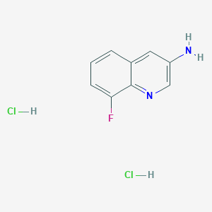 molecular formula C9H9Cl2FN2 B1373336 3-Amino-8-fluoroquinoline dihydrochloride CAS No. 1266226-18-9