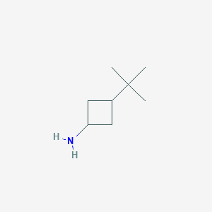 molecular formula C8H17N B1373343 3-叔丁基环丁烷-1-胺 CAS No. 1484930-26-8