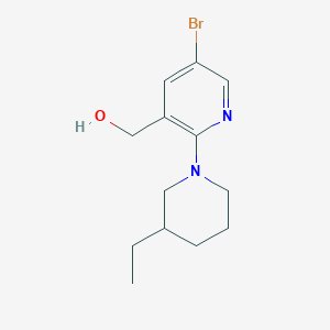 molecular formula C13H19BrN2O B1373344 [5-Bromo-2-(3-ethylpiperidin-1-yl)pyridin-3-yl]methanol CAS No. 1306603-66-6