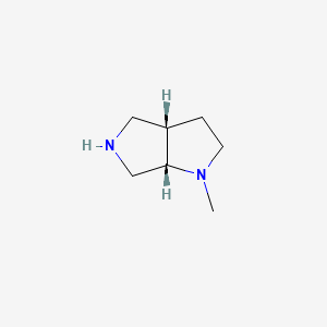 molecular formula C7H14N2 B1373351 (3AS,6AS)-1-甲基-六氢吡咯并[3,4-B]吡咯 CAS No. 877212-98-1