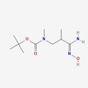 molecular formula C10H21N3O3 B1373354 tert-butyl N-[2-(N'-hydroxycarbamimidoyl)-2-methylethyl]-N-methylcarbamate CAS No. 1251504-91-2