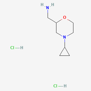 molecular formula C8H18Cl2N2O B1373358 (4-Cyclopropylmorpholin-2-yl)methanamine dihydrochloride CAS No. 1306607-05-5
